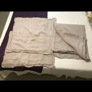 Restoration Hardware twin linen duvet & shams